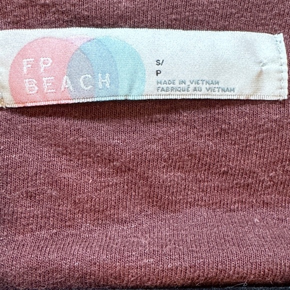 Free People Beach Wine Cropped Cutout Back Relalaxed Linen Blend Jumpsuit Size S - Picture 7 of 14